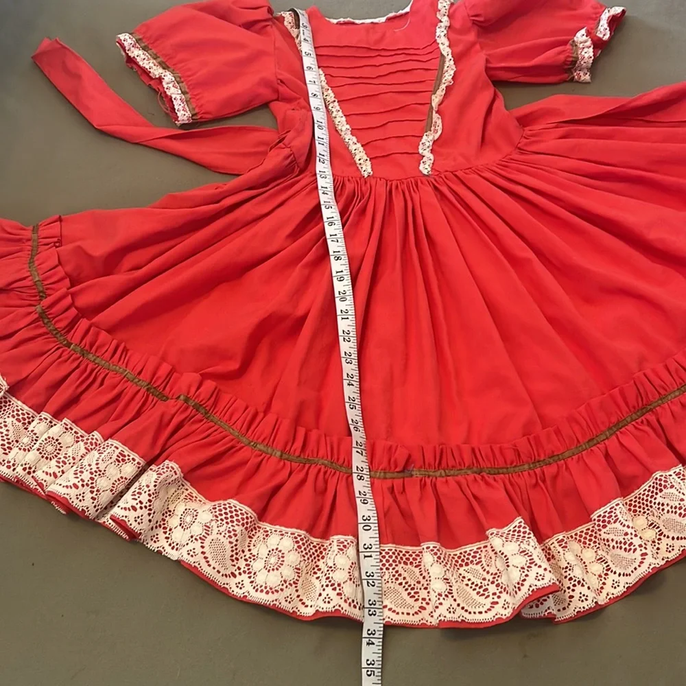 FOLKLORIC BEAUTIFULL Ruffled Girls DRESS - Picture 12 of 13